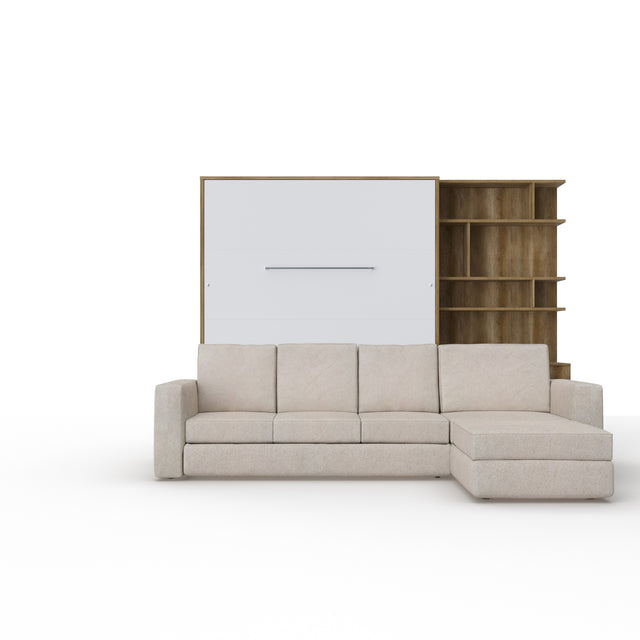 Opklapbed "INVENTO Sofa Max" (160×200) Eiken / Mat Wit