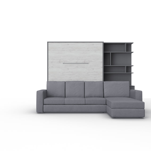 Opklapbed "INVENTO Sofa Max" (160×200) Grijs / Monaco Eiken