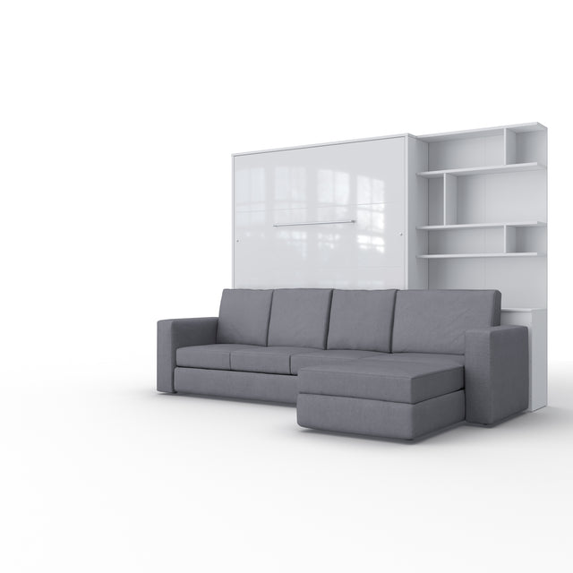 Opklapbed "INVENTO Sofa Max" (160×200) Wit / Glans Wit