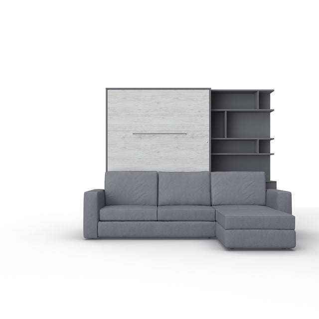 Opklapbed "INVENTO Sofa Max" (140×200) Grijs / Monaco Eiken