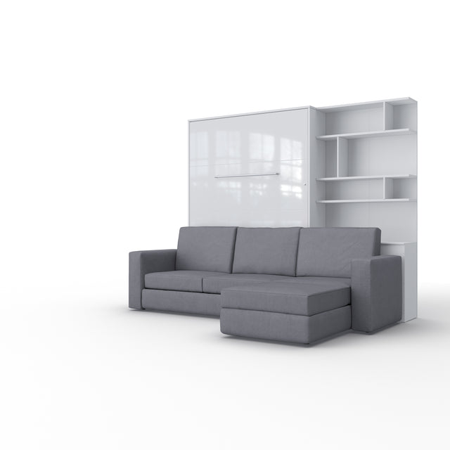 Opklapbed "INVENTO Sofa Max" (140×200) Wit / Glans Wit