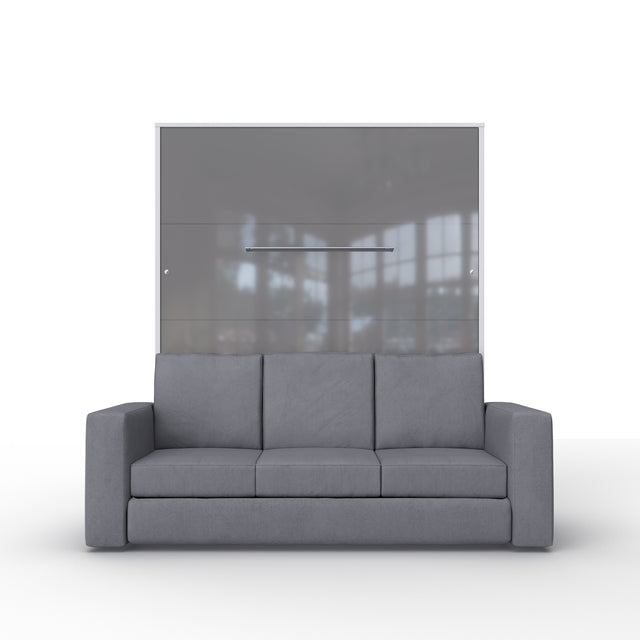 Opklapbed "INVENTO Sofa" (160×200) Wit / Glans Grijs