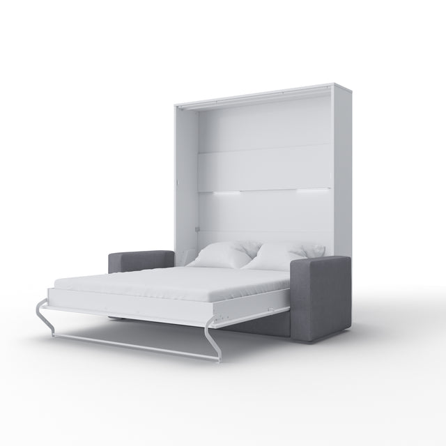 Opklapbed "INVENTO Sofa" (160×200) Wit / Glans Wit