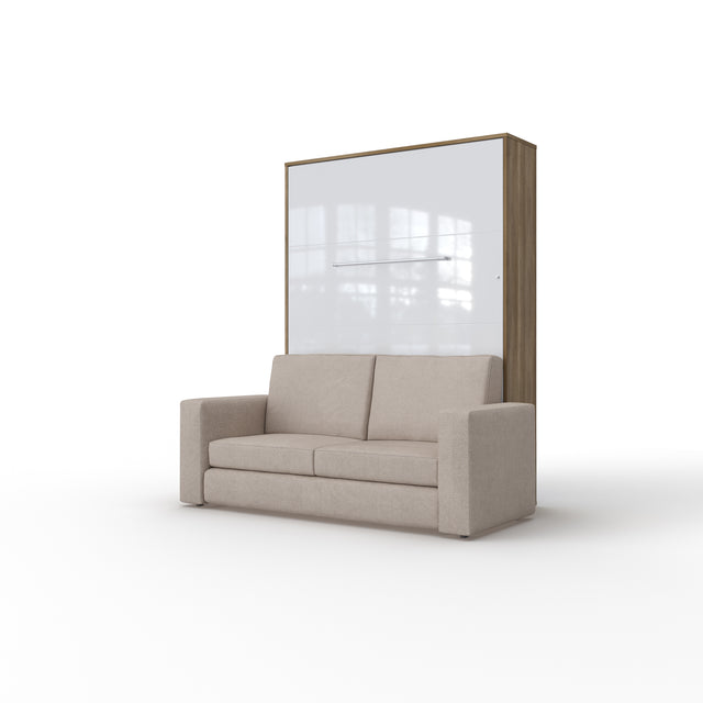Opklapbed "INVENTO Sofa" (140×200) Eiken / Glans Wit
